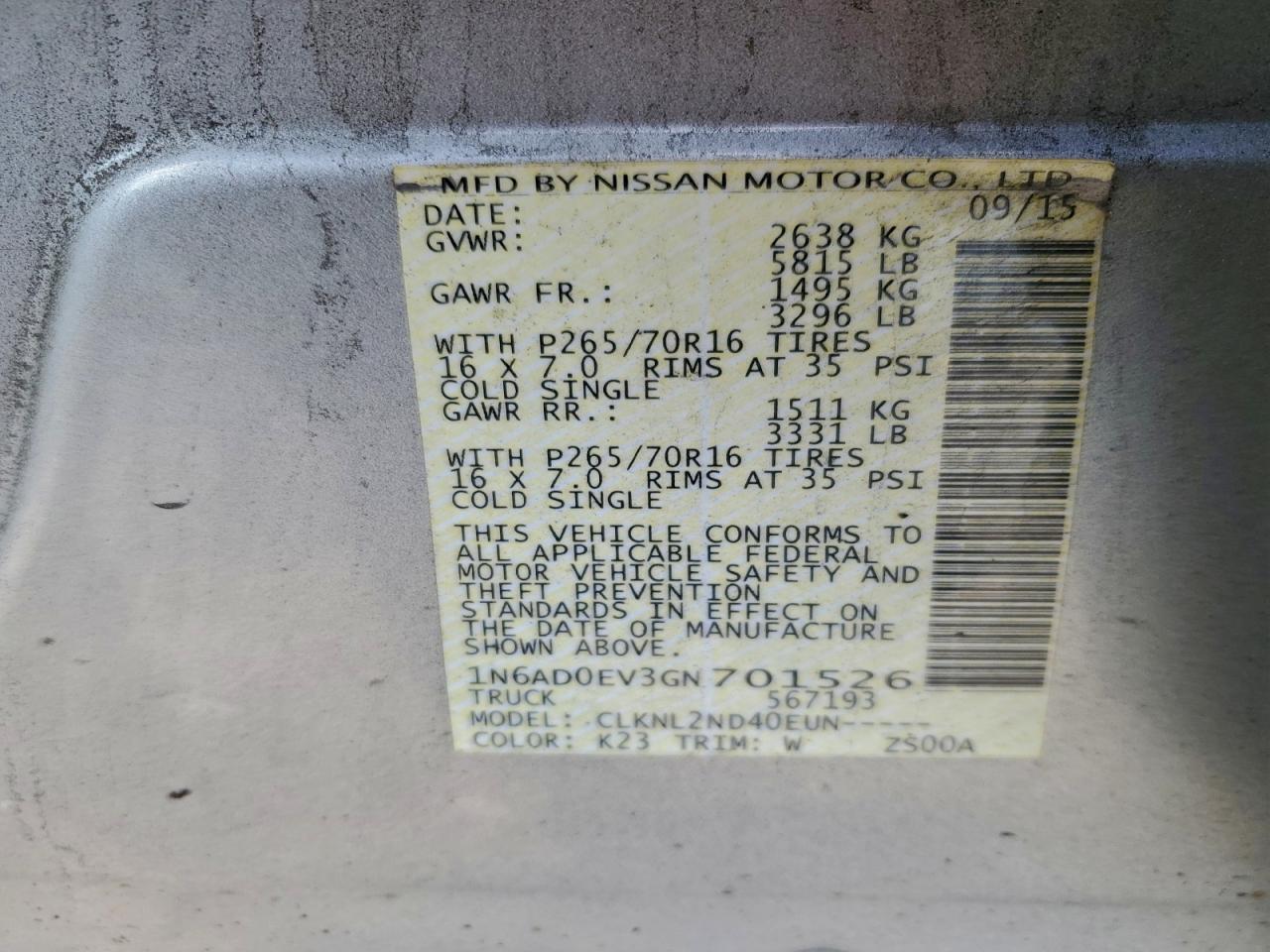 Nissan Frontier S Image 8