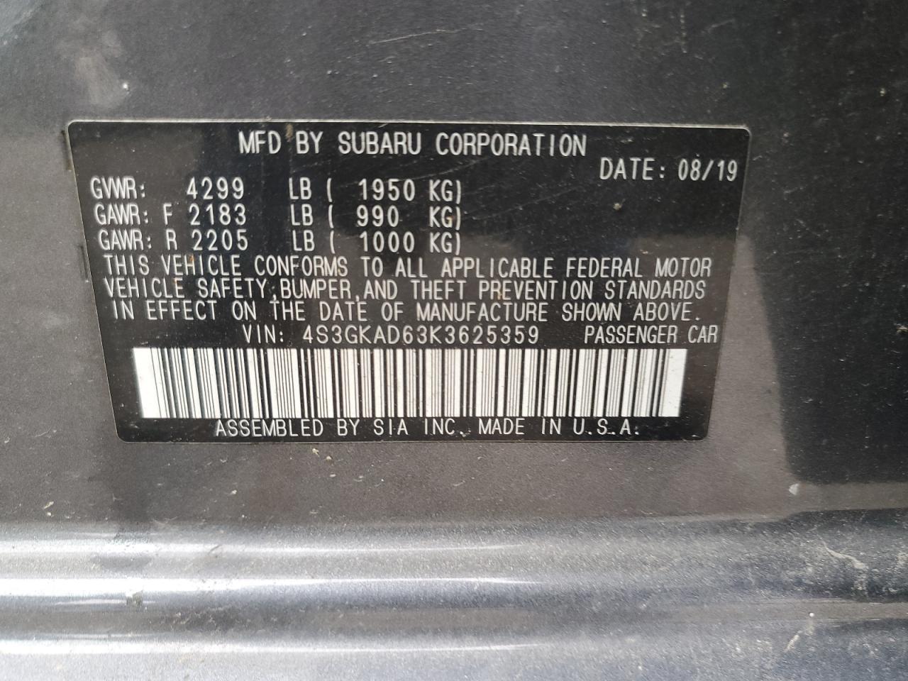 Subaru Impreza Premium Image 3