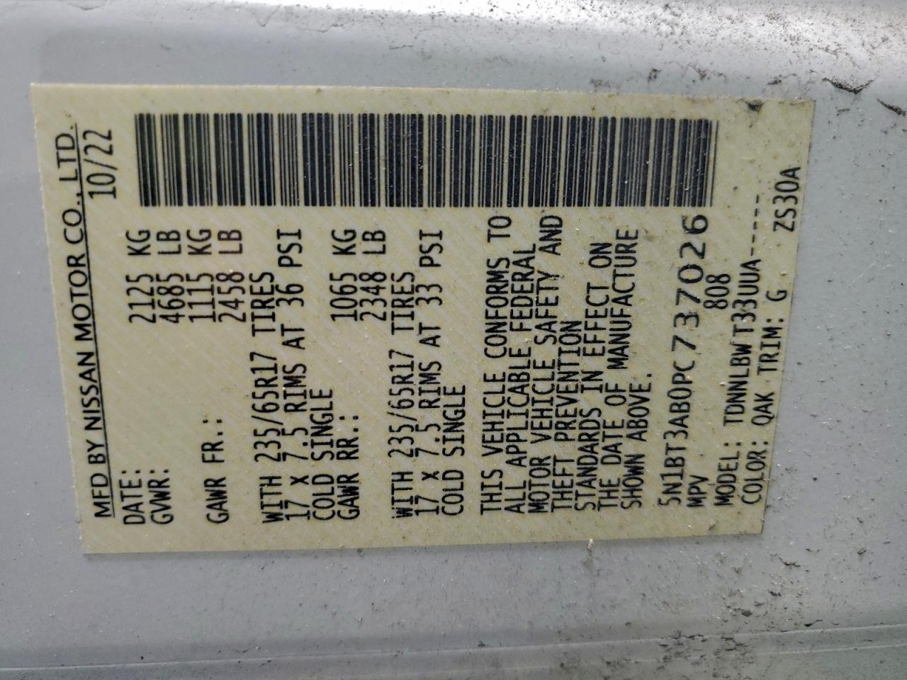 Nissan Rogue S Image 7