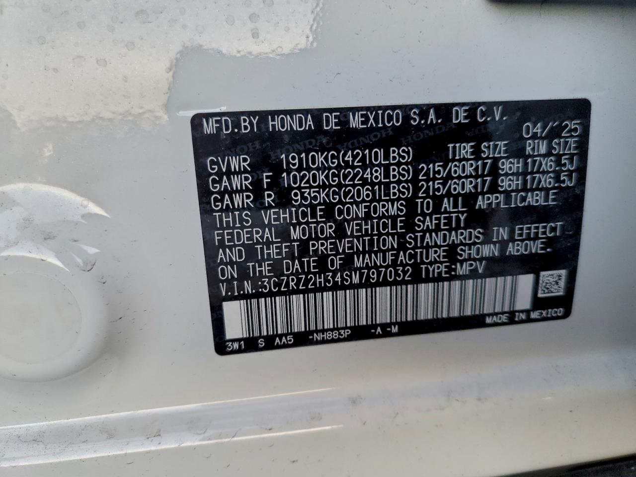 Honda HR-V Lx Image 10